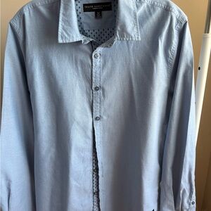 Truth Substance Men's Sky Blue Casual Button Down Shirt